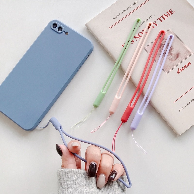 Dây Đeo Điện Thoại / AirPods / Thẻ ID / Chìa Khóa Bằng Silicon Màu Kẹo