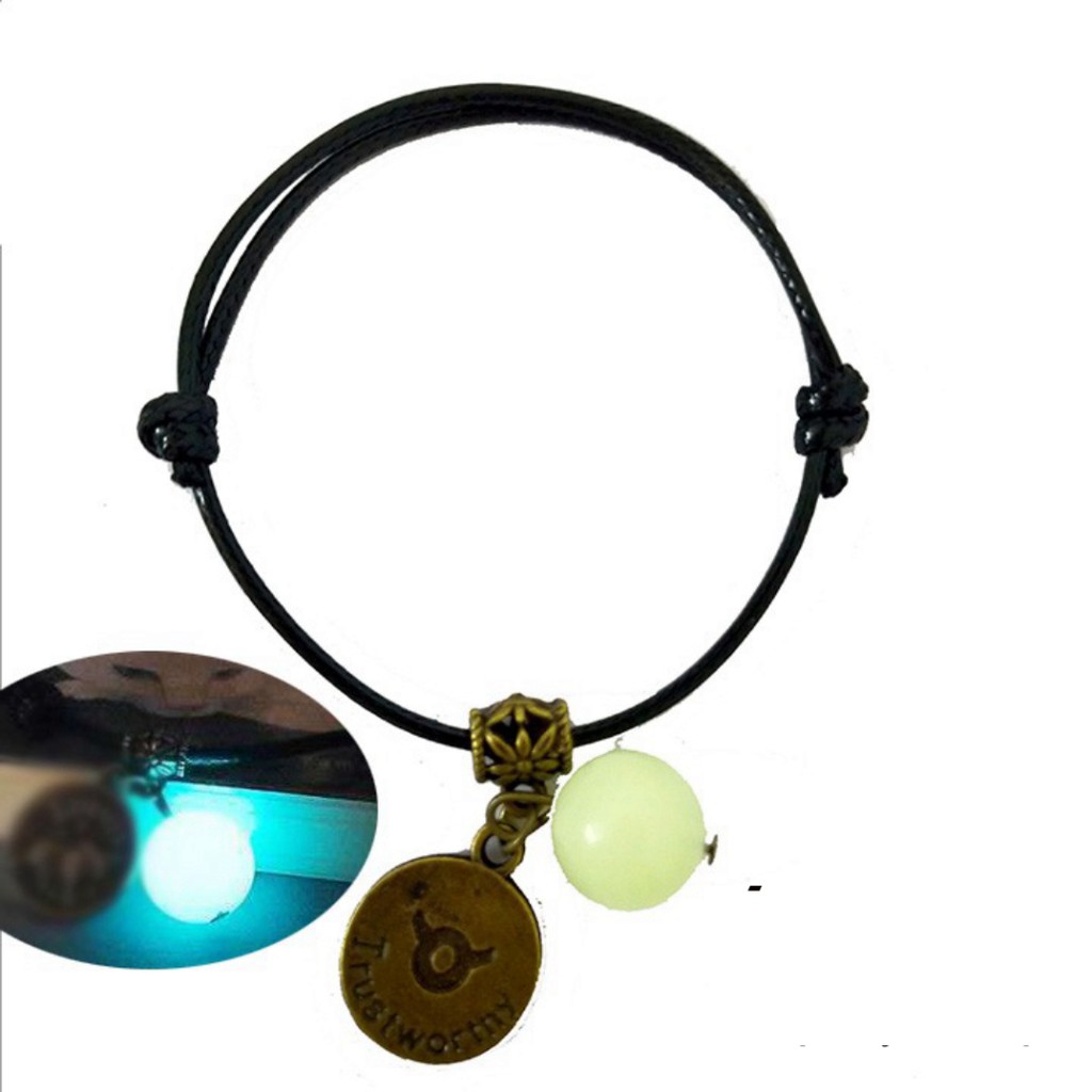Vòng đeo tay phát sáng dây đen 12 cung hoàng đạo