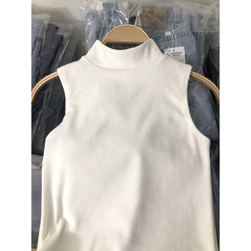 Áo croptop body sát nách cổ cao ( Hình thật shop chụp ) | BigBuy360 - bigbuy360.vn