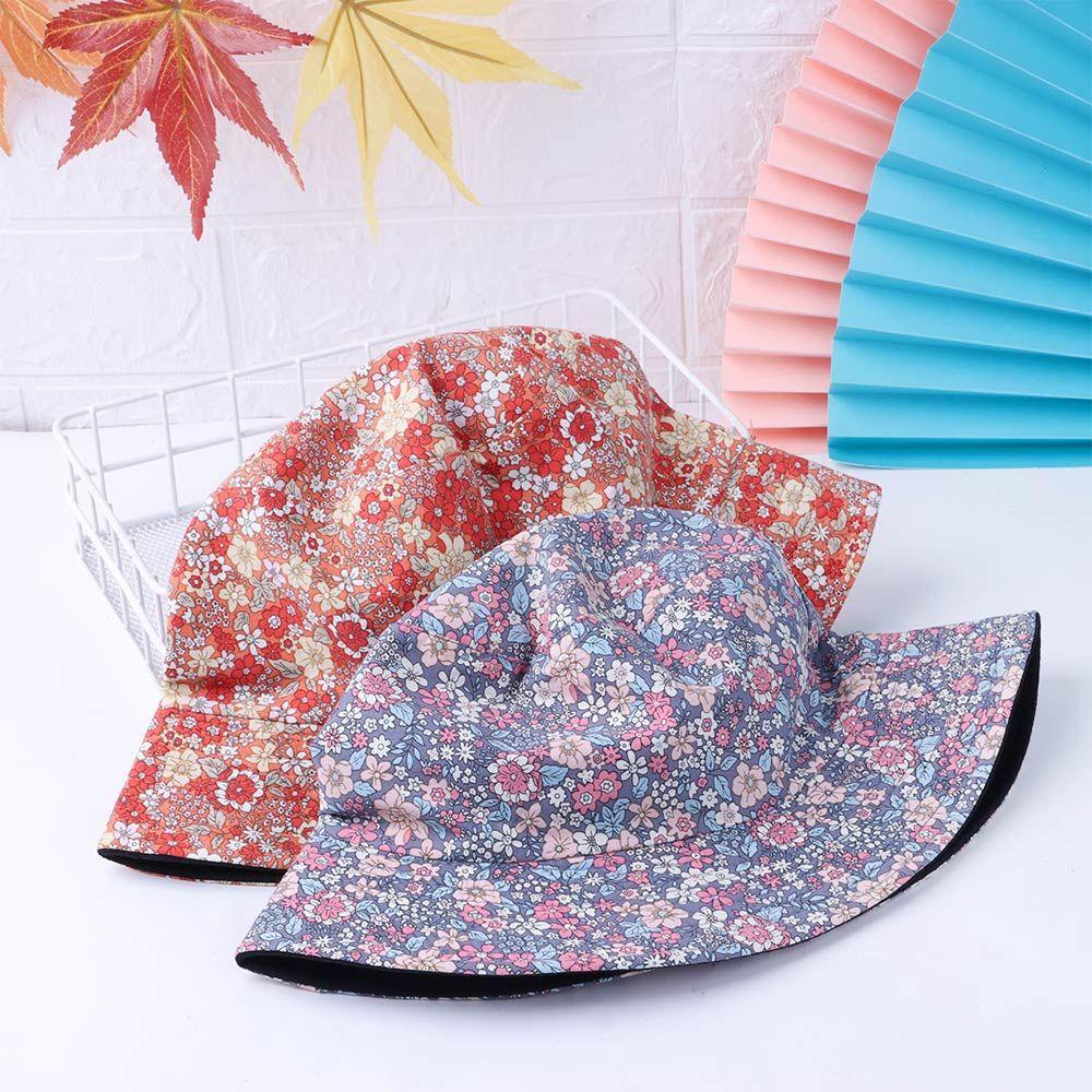 Nón Tai Bèo Vành Rộng Họa Tiết Hoa Xinh Xắn Cho Nữ