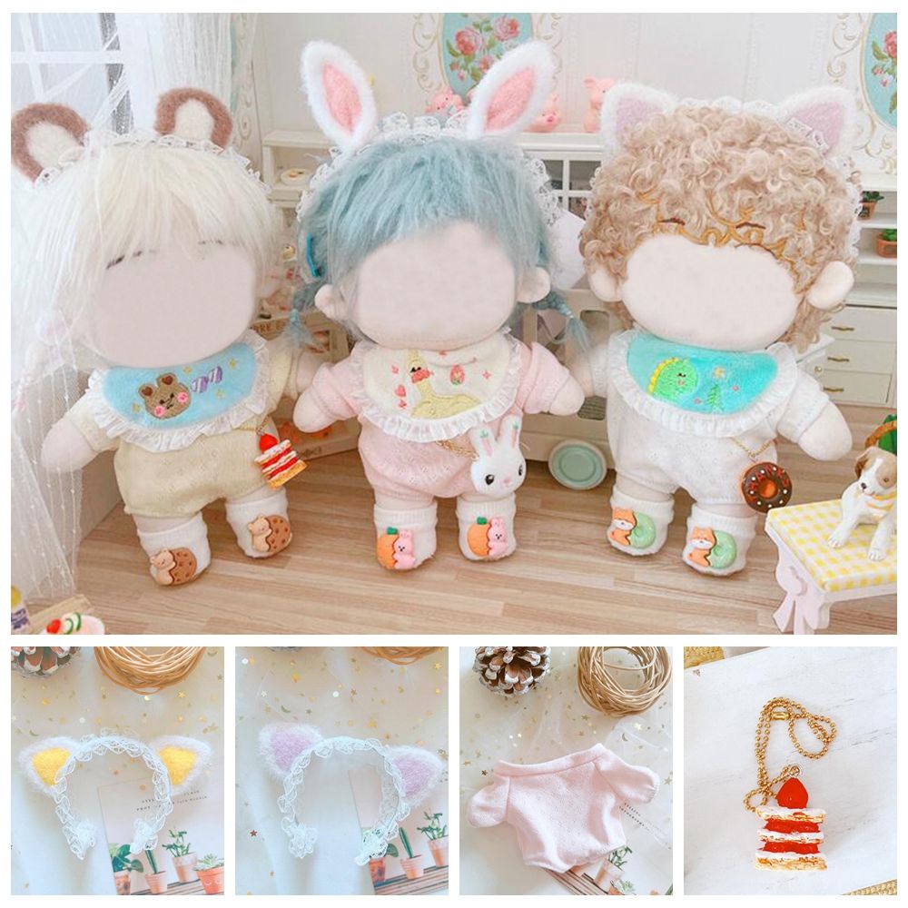 Trang phục/ Phụ kiện họa tiết hoạt hình mini DIY cho búp bê nhồi bông 20cm/14inch
