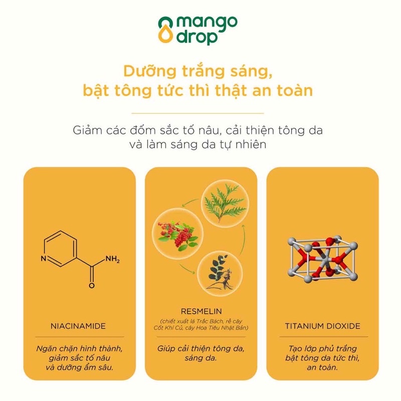 MANGO DROP Body Whitening Shower Cream là dòng kem tắm dùng để dưỡng trắng