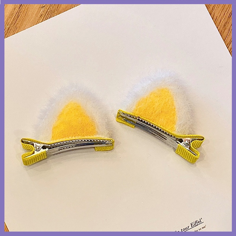 Set 2 kẹp tóc tai mèo KIDSBOWS bằng lông dễ thương dành cho bé gái