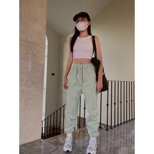 Quần Jogger len dày pastel