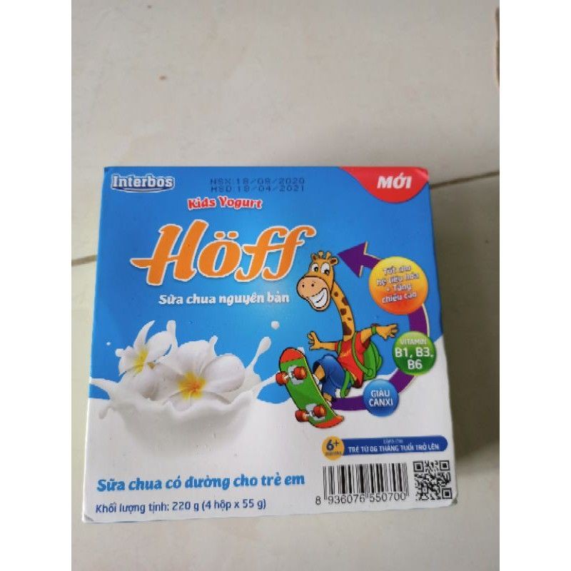 Sữa chua Hoff 4 vị 1 thùng 48 hộp date moi 2024