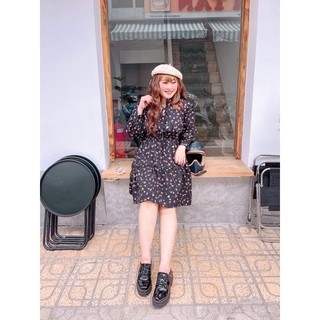 #BIGSIZE ĐẦM BBD HOA TAY DÀI