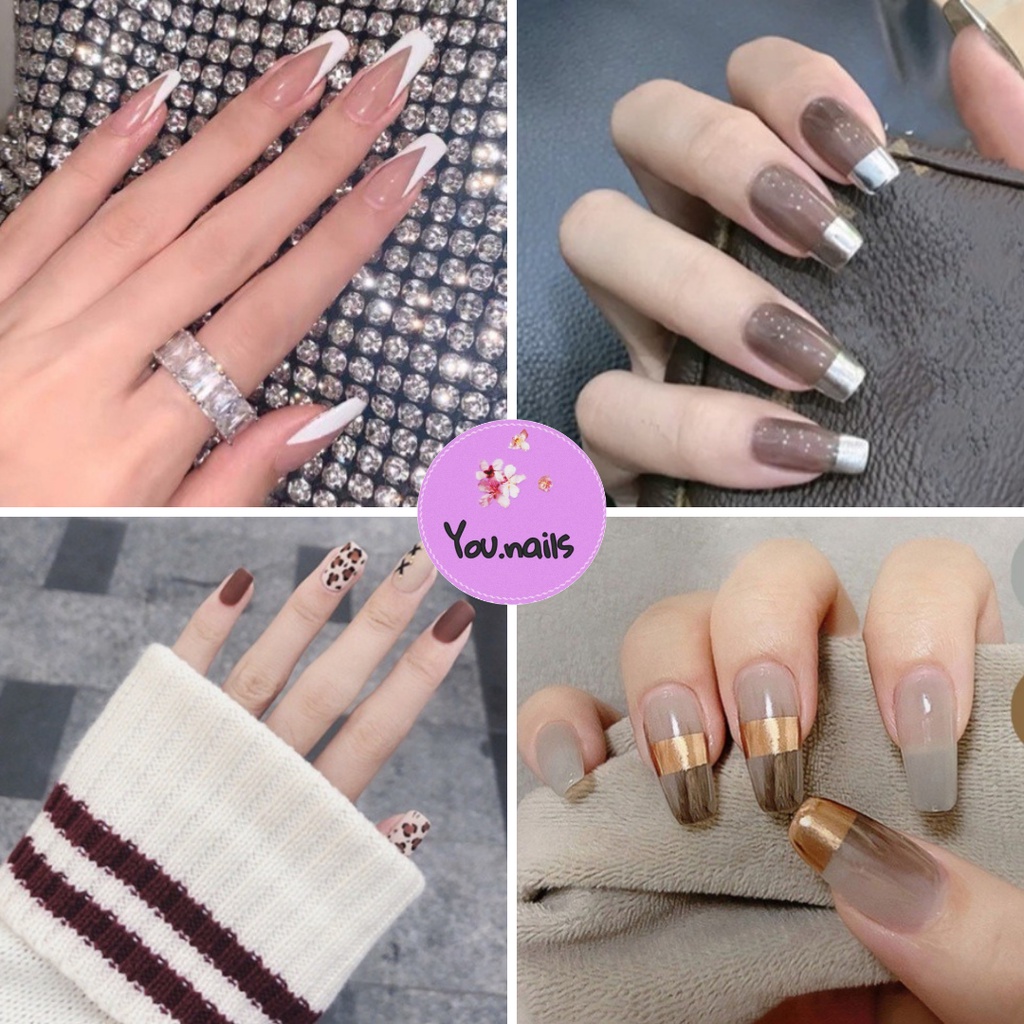 Móng tay giả kèm keo dài nhọn ngắn YOU NAILS
