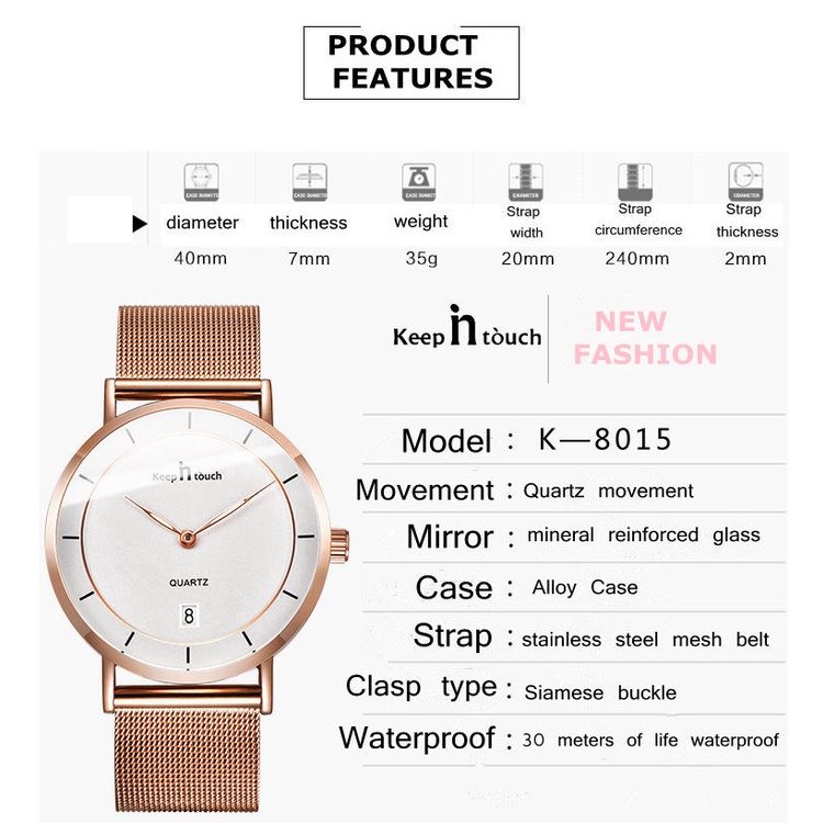 Đồng Hồ Nam Lịch Lãm KEEP IN TOUCH 8015 – ĐEN | BigBuy360 - bigbuy360.vn