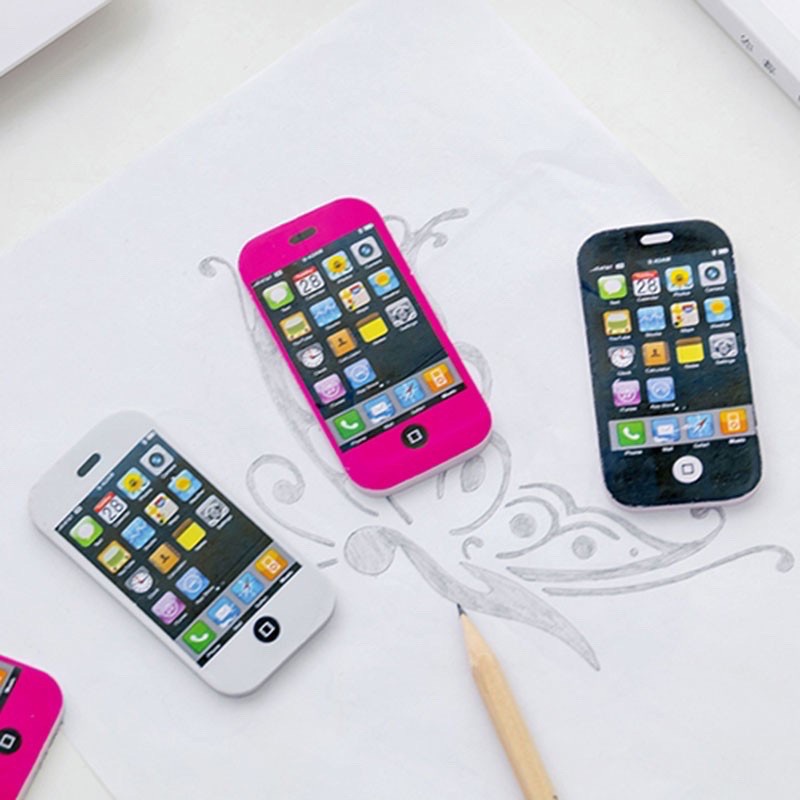 Cục Tẩy iphone nhỏ 5cm đáng yêu - Gôm tẩy bút chì Iphone sạch hình điện thoại dễ thương