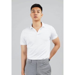 Áo thun nam polo tay ngắn màu trắng mm1518