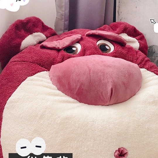 GẤU BÔNG GẤU DÂU - GỐI TỰA ĐẦU GẤU DÂU SIZE TO