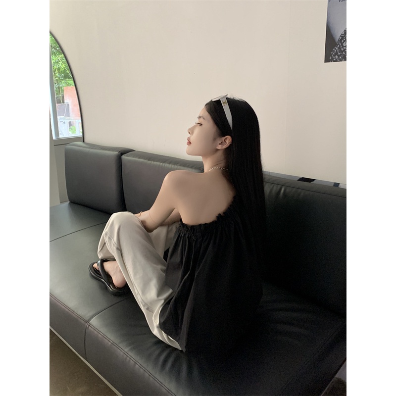 Áo Croptop Sát Nách Phối Ren Hoa Thiết Kế Hợp Thời Trang