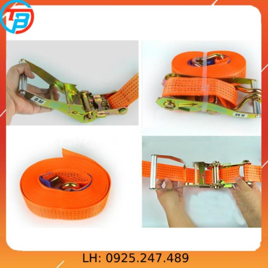 Dây cảo chằng hàng tăng đơ bản 2,5cm tăng chỉnh, cố định hàng hóa (chiều dài 3,4,5,6,8m tải trọng 800kg)