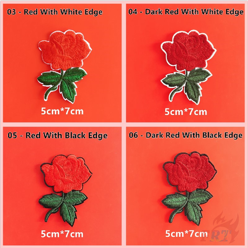 Miếng vá ủi lên quần áo hình hoa hồng