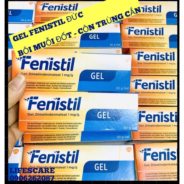 Gel Bôi Muỗi Đốt, Côn Trùng Cắn Fenistil, Tuýp 30g