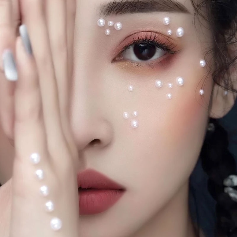 Miếng dán hình viên đá kim cương nhân tạo hình giọt nước/ ngọc trai chuyên dụng để trang điểm mắt nghệ thuật | BigBuy360 - bigbuy360.vn