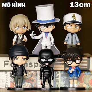 Bộ mô hình 6 nhân vật Thám Tử Lừng Danh Conan Chibi siêu cute, cử động được khớp tay