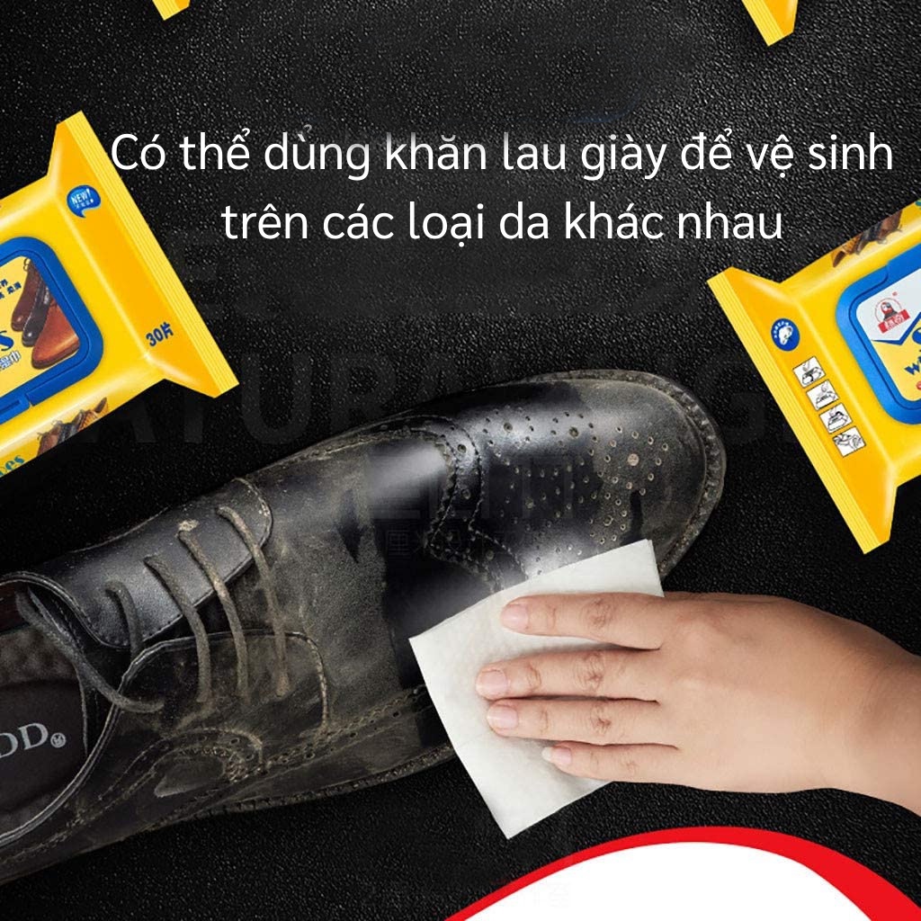 Khăn Giấy Ướt Vệ Sinh Giày Sneaker Siêu Sạch (Dụng Cụ Vệ Sinh Giày, Sneaker Wipes, Giấy Lau Giày,..)