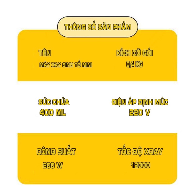 Máy xay sinh tố cầm tay mini sạc điện hình chú vịt, Máy xay sinh tố cầm tay, Máy xay sinh tố cầm tay mini Hình Vịt Vàng