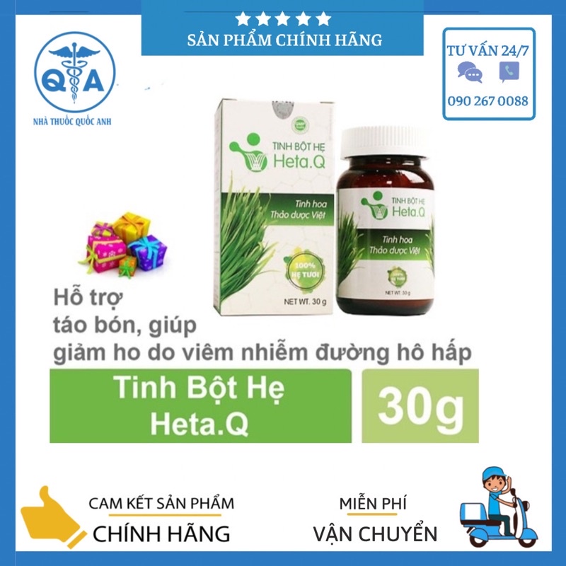 TINH BỘT HẸ HETA.Q HỖ TRỢ HỆ TIÊU HOÁ CHO TRẺ - THỰC PHẨM BỔ SUNG CHẤT XƠ- 30G