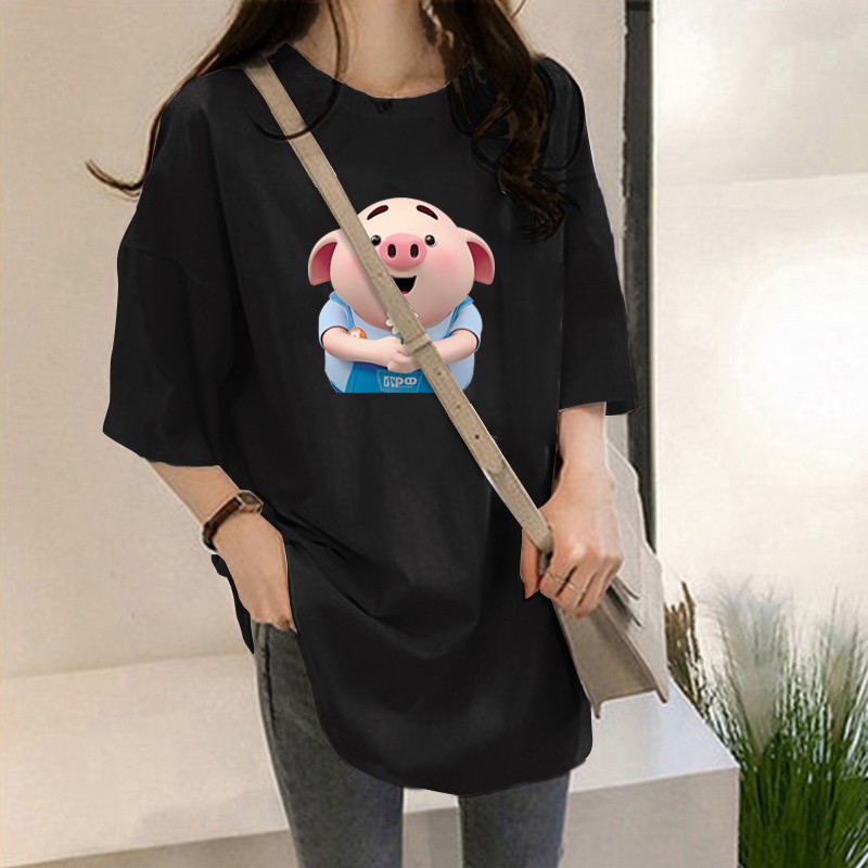 NRVP Áo thun cổ tròn ngắn tay in họa tiết thời trang mùa hè 2020 dễ thương