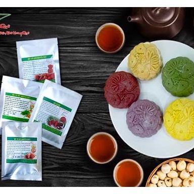 Combo 4 Gói bột tạo màu thực phẩm tự nhiên từ rau củ, hoa quả nguyên chất (Gói 50g)