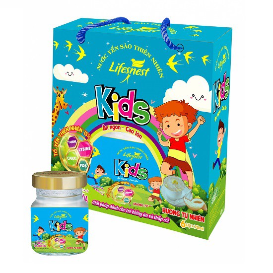 Yến sào cho bé Lifesnest kids 6 hũ 70ml ăn ngon mau lớn