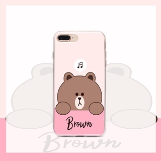 Ốp lưng điện thoại Samsung Galaxy Note 10 Pro Note 10 lite Note 10 Plus 10Note 9 Note 8 7 5 4 3 hình gấu Brown Cony