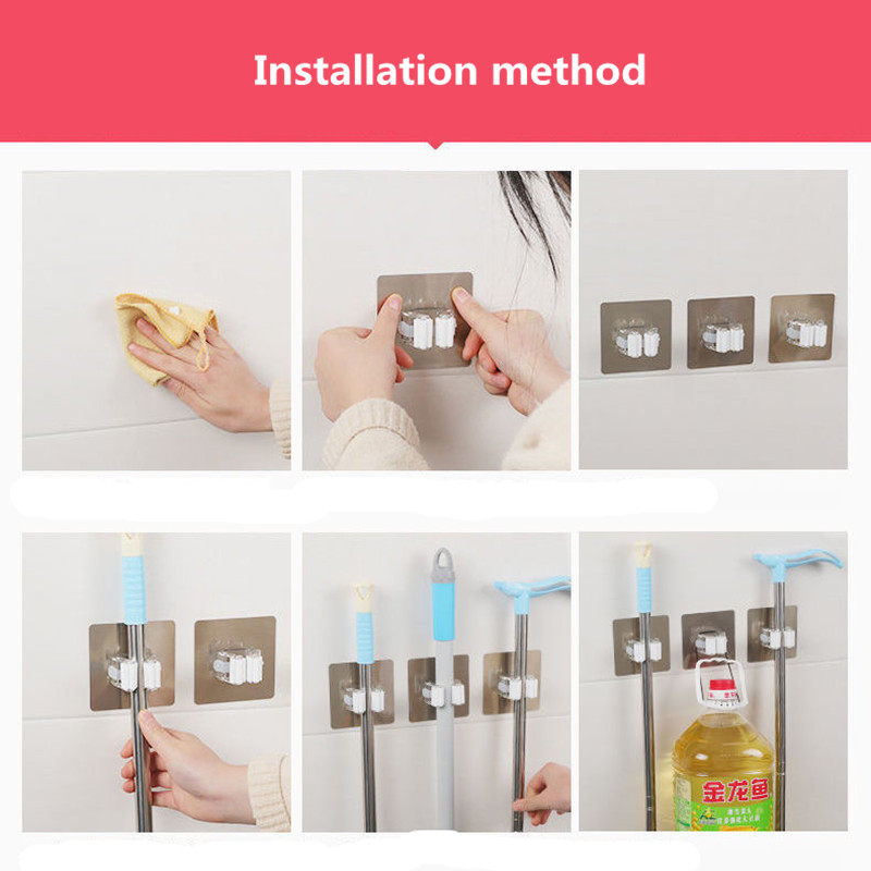 Móc Dán Tường Treo Cây Lau Nhà Tiện Lợi