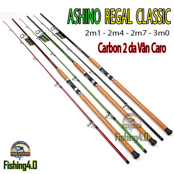 Cần Câu Ashino Regal Classic 2m1 2m4 2m7 3m0 - Carbon 2 da vân caro