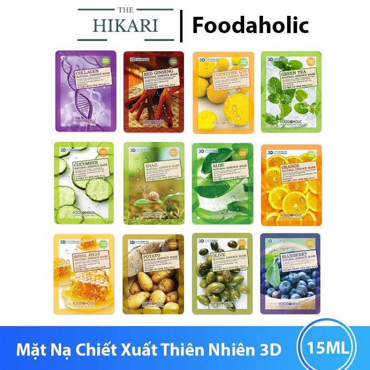 Mặt Nạ Chiết Xuất Thiên Nhiên 3D Foodaholic Hàn Quốc