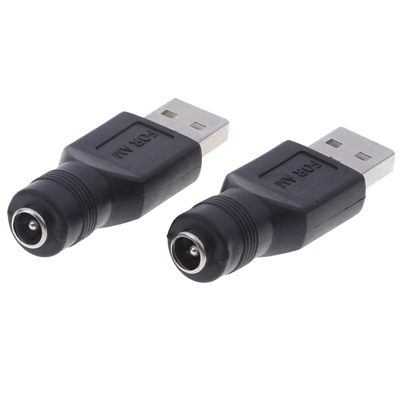 DC Bộ 2 Đầu Chuyển Đổi Usb Cái Sang 5.5mm X 2.1mm