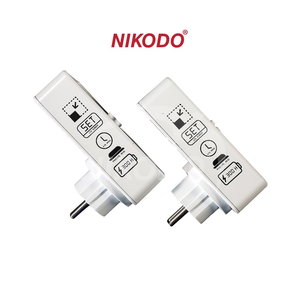 Công tắc hẹn giờ điện tử Nikodo NKDT19A,  timer có pin dự phòng đến 120 ngày, tải trọng khủng 16A 3600W