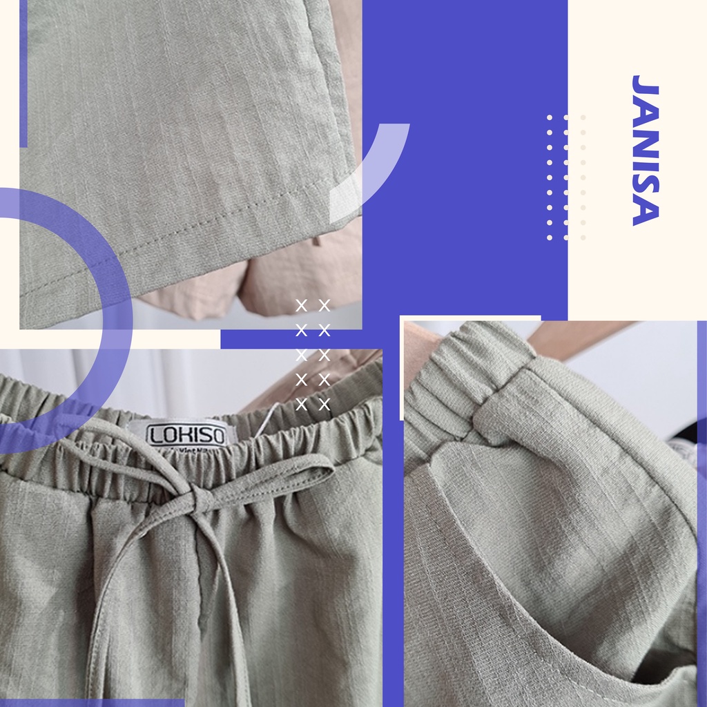 Quần short nữ ulzzang đũi ống rộng cạp cao đẹp lưng cao JANISA QS04 | BigBuy360 - bigbuy360.vn