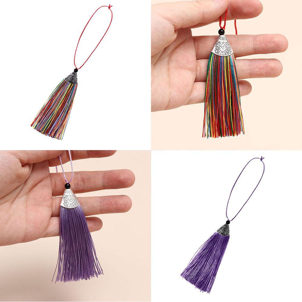 Daphs Bông Tai Tua Rua Bằng Lụa Nhiều Màu Sắc Kèm Nắp Đậy