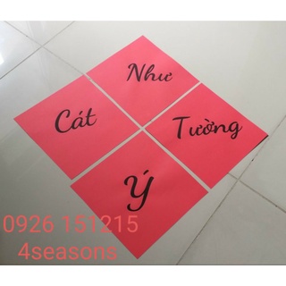 Tem nhãn giấy đỏ dán dưa dán mẹt trang trí tết