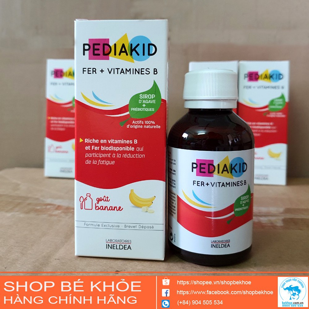 ☂Pediakid - 22 vitamin / Appetit tonus Sommeil Sắt Fe + B Immuno Fort