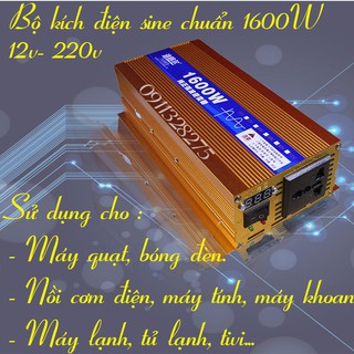 Inverter 12V - 220V, chuyển đổi nguồn điện 12v lên 220v. Sin Chuẩn