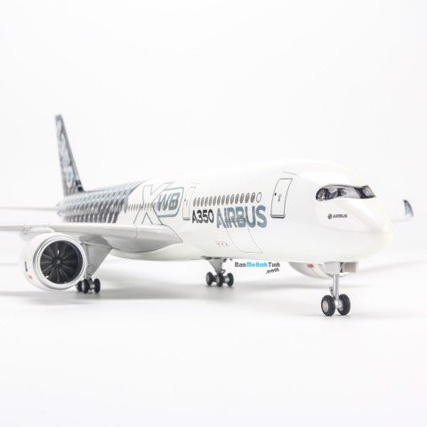 Mô hình máy bay Original Striped Airbus A350 47cm lắp ráp có đèn Everfly