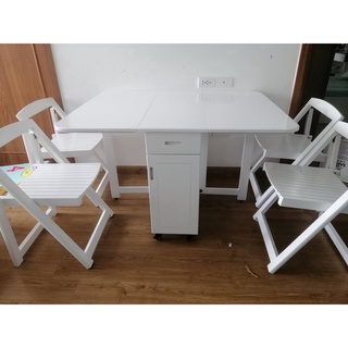 Bàn ăn gỗ sồi thông minh gấp gọn