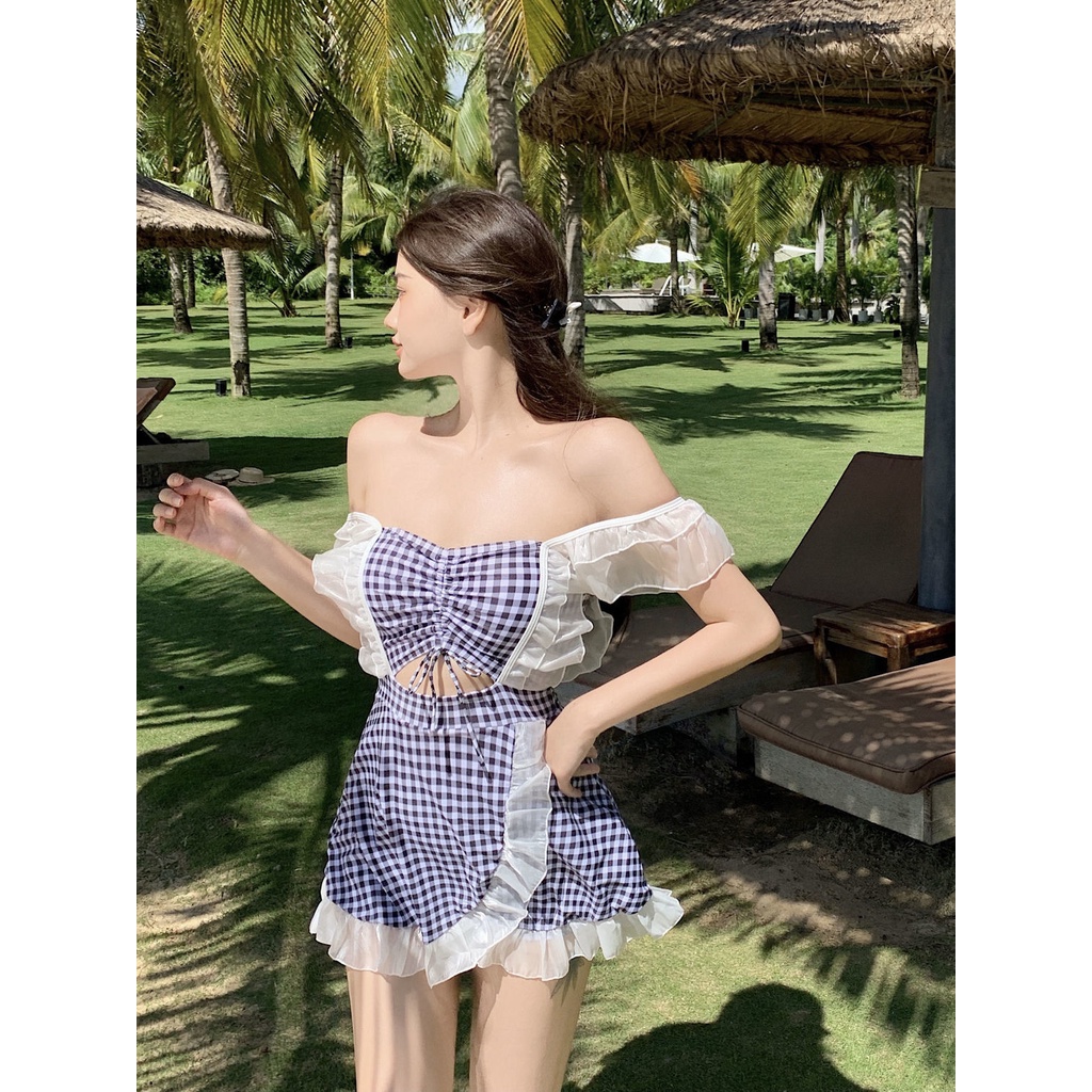 Bộ Đồ Bơi Một Mảnh Che Bụng Thời Trang Mùa Xuân Phong Cách Mới