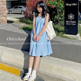 ĐẦM 2 DÂY BABYDOLL XÒE XẾP TẦNG VẢI XỐP BỒNG, DÂY VAI ĐIỀU CHỈNH, VÁY ĐI BIỂN MÙA HÈ