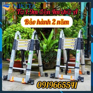 Thang nhôm rút xếp đôi chính hãng nikita aid32,aid38,aid44,aid50,aid56,aid64,aid72,aid80