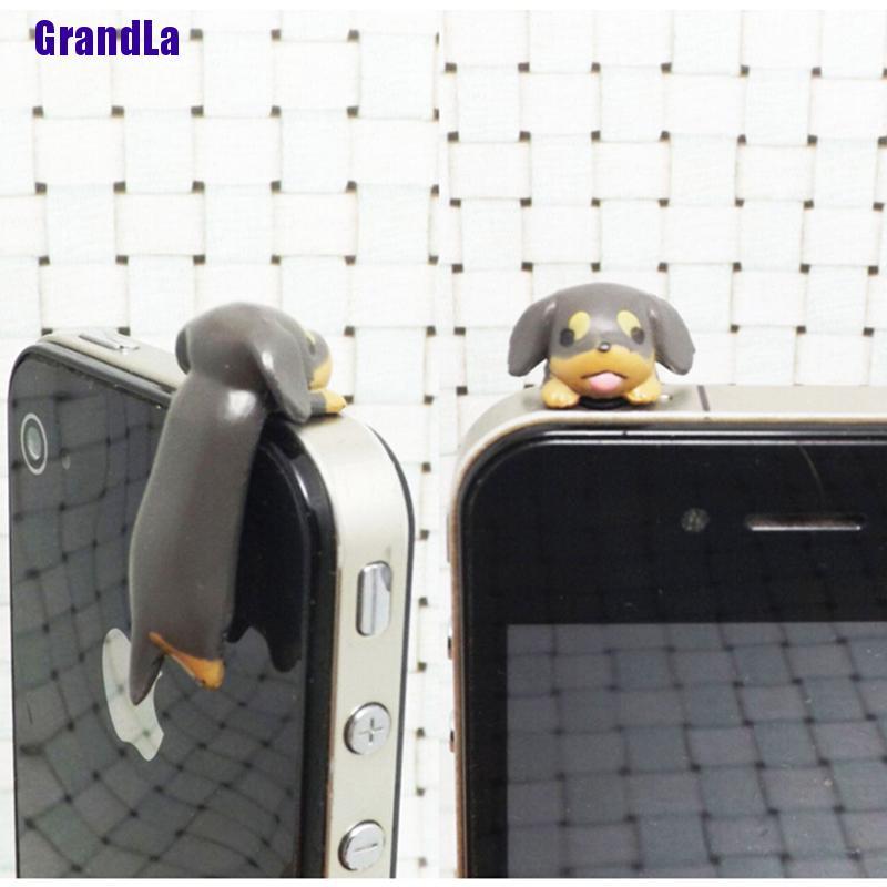 Nút Bịt Chống Bụi Lỗ Cắm Tai Nghe Điện Thoại 3.5mm Hình Chú Chó Dachshund Đáng Yêu