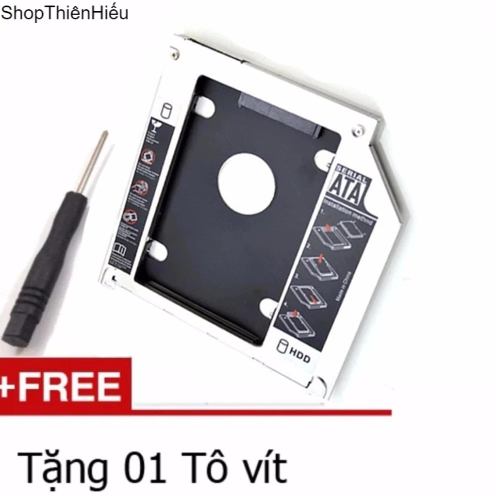 Khay Ổ Cứng Caddy Bay 9.5mm Mỏng - Gắn Ổ Cứng Thay Ổ Quang Laptop