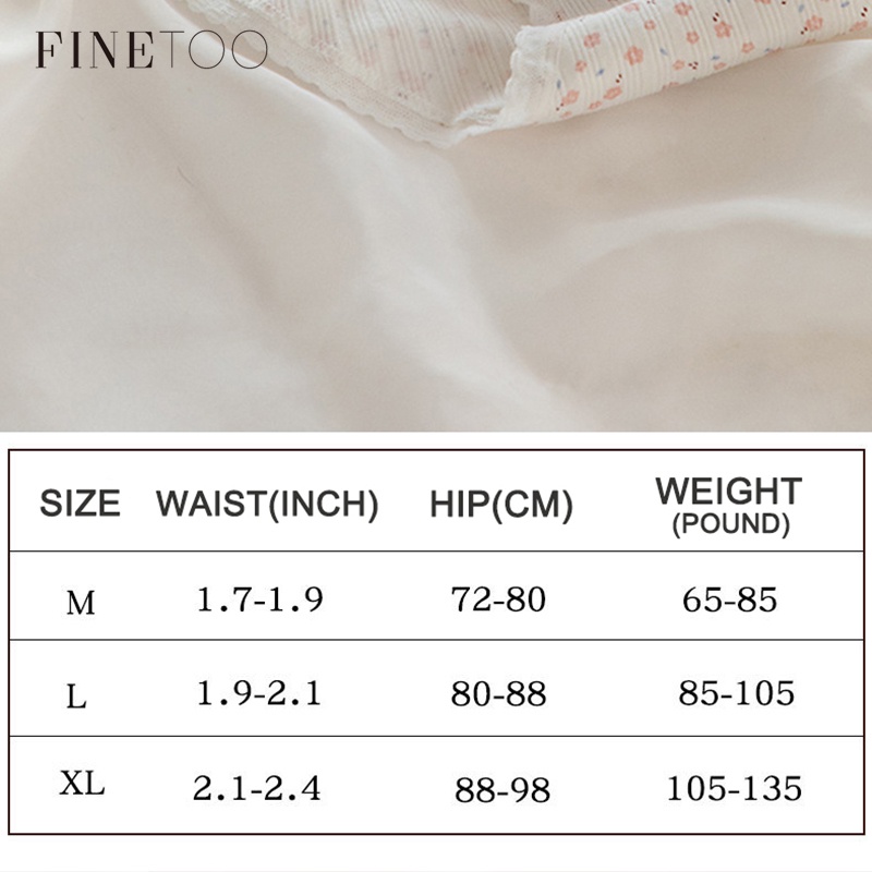 Quần lót Finetoo bằng cotton in hoạt hình đáng yêu cho nữ
