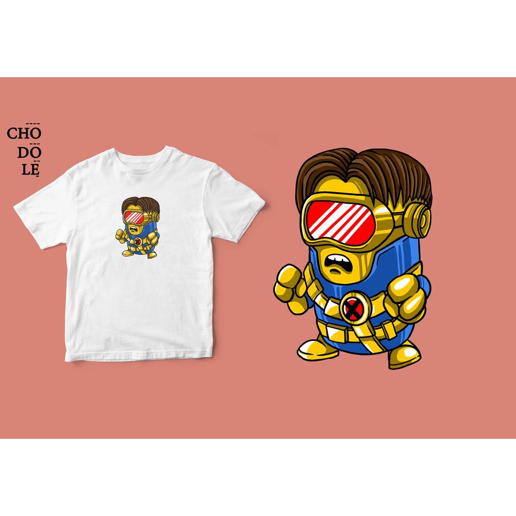 Áo thun unisex cotton 100% in hình Super Heroes Series - Cyclops Minion (nhiều màu)