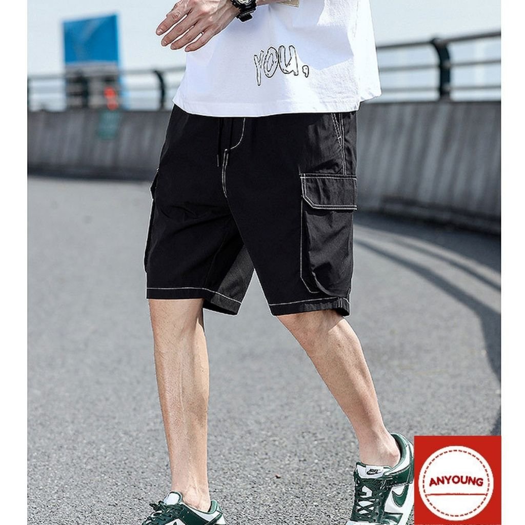 Quần Short Nam Anyoung Quần Đùi Nam Chỉ Nổi Phong Cách Unisex Qs251