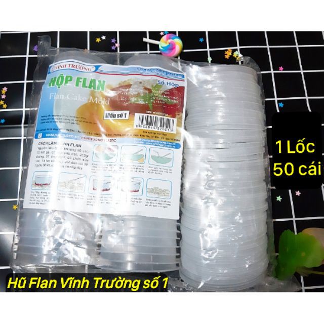 [Giá Sỉ] 50 Hũ Bánh Flan, Rau Câu, Slime Loại Nhựa Trong Số 2 Giá Rẻ