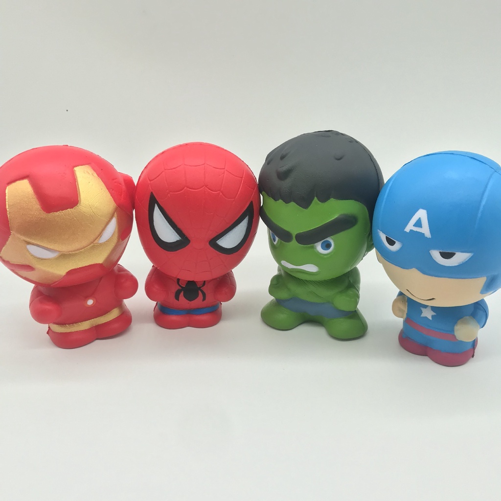 Squishy Lớn Hình người máy người nhện người sắt người xanh Đồ Chơi Xốp Giảm Stress Hình mềm mịn dễ Thương đàn hồi Cho Bé